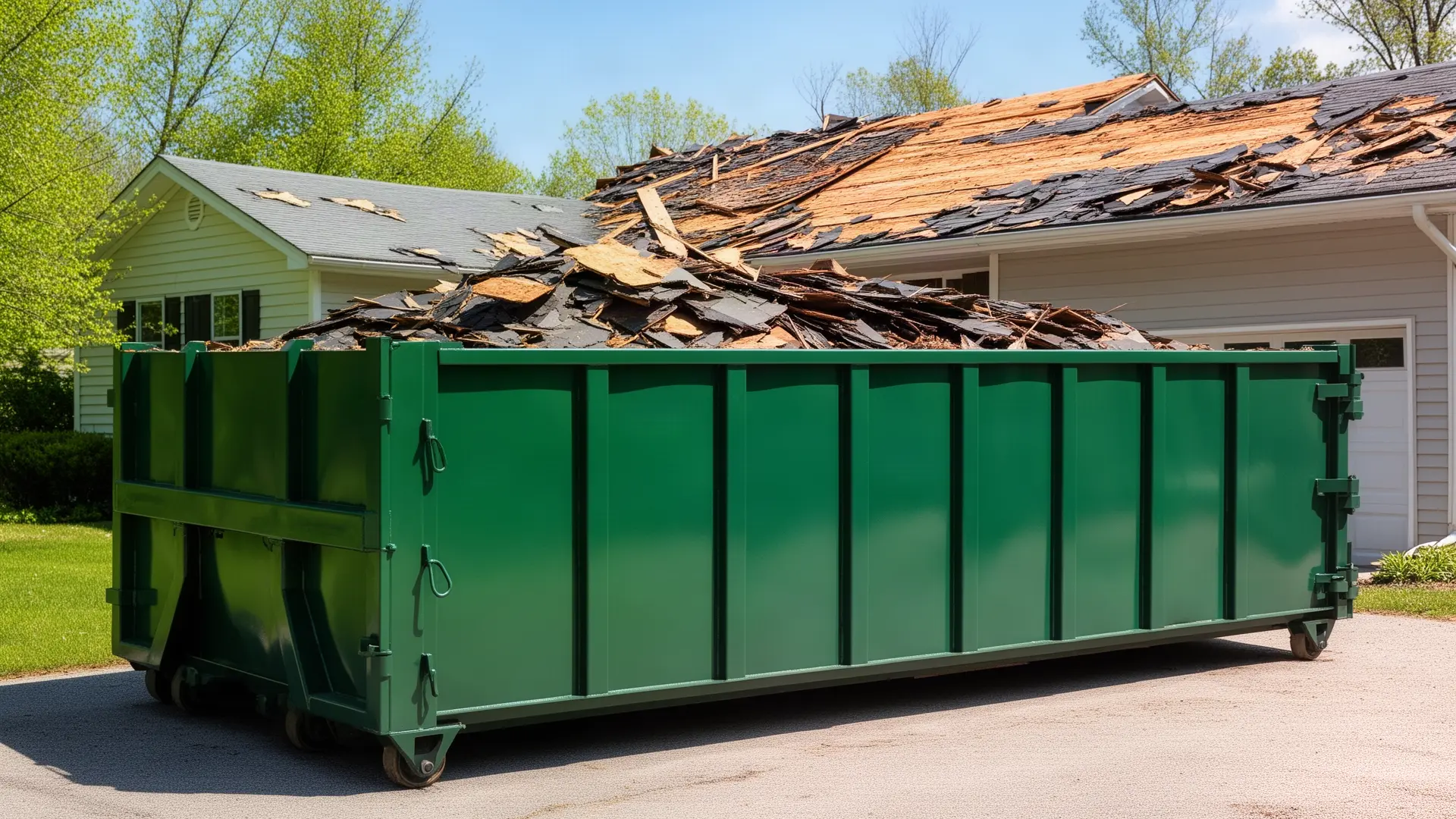 Roll-off dumpster from Flint Heavy Duty Dumpsters & Hauling in Flint, MI